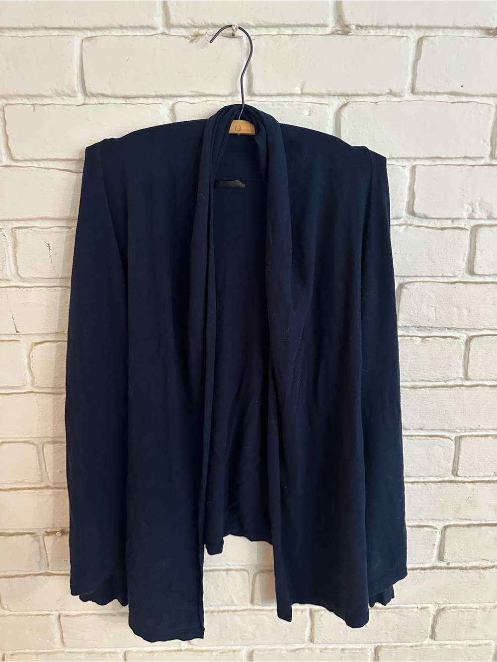 Donna Karan "Black Label" Navy Open Cardigan